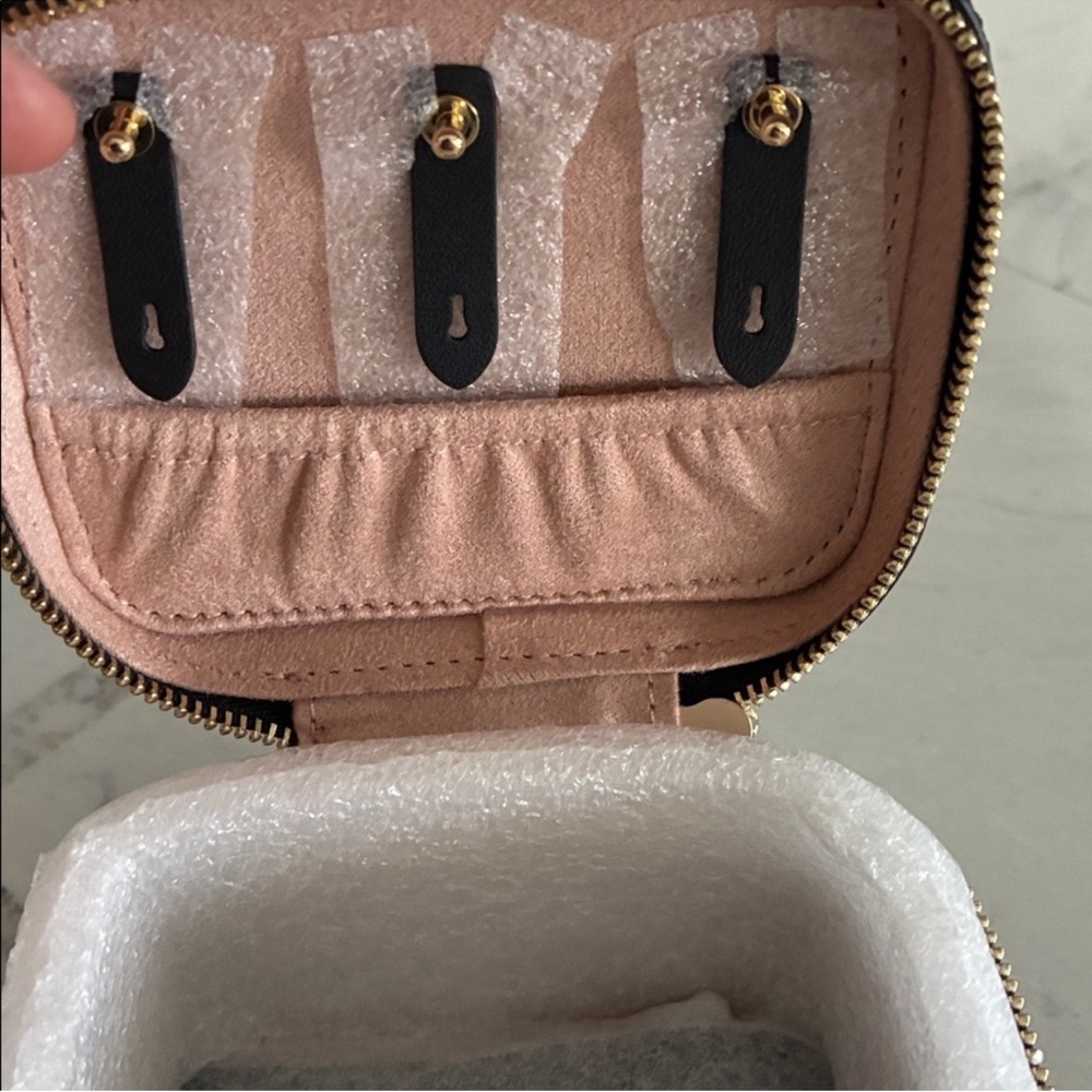 Kate Spade Black jewelry/Travel Case with Gold Accents - Picture 3 of 5